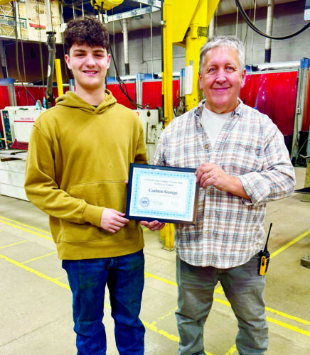 Cashton George named CCCTC December Student of the Month